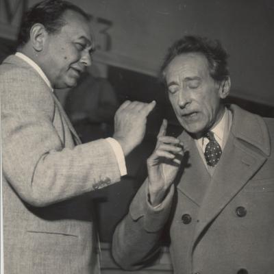 Festival de Cannes 1953 Jean cocteau et Edward G Robinson - Interpress