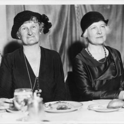 Mrs.John Rockefeller Jr, and Mrs August Belmont-INC-International News