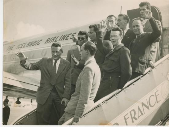 Paul Emile Victor et son équipe retour du Groenland 1950  Trampus