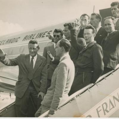 Paul Emile Victor et son équipe retour du Groenland 1950  Trampus